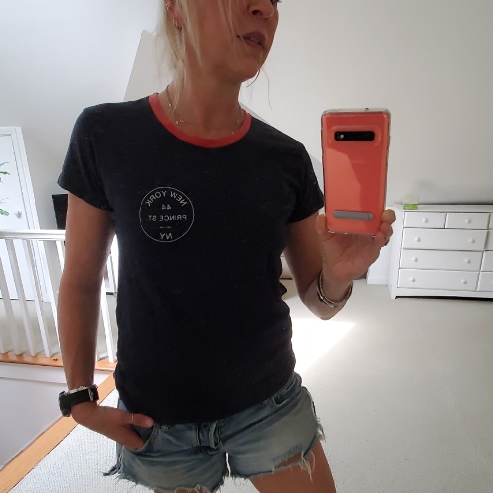 Brandy Melville/John Galt short sleeved ringer tee